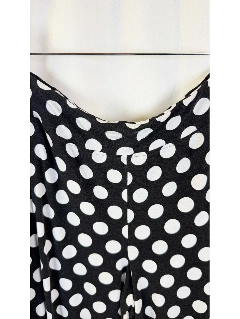Soma Pajama Pants Womens Medium Black Polka Dot Rayon Blend Lounge Pockets